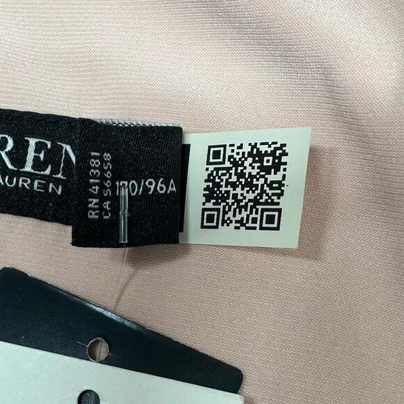 NWT | Lauren Ralph Lauren | Stretch Foiled V-Neck Sleeveless Midi | Pink | 8 - Picture 10 of 14
